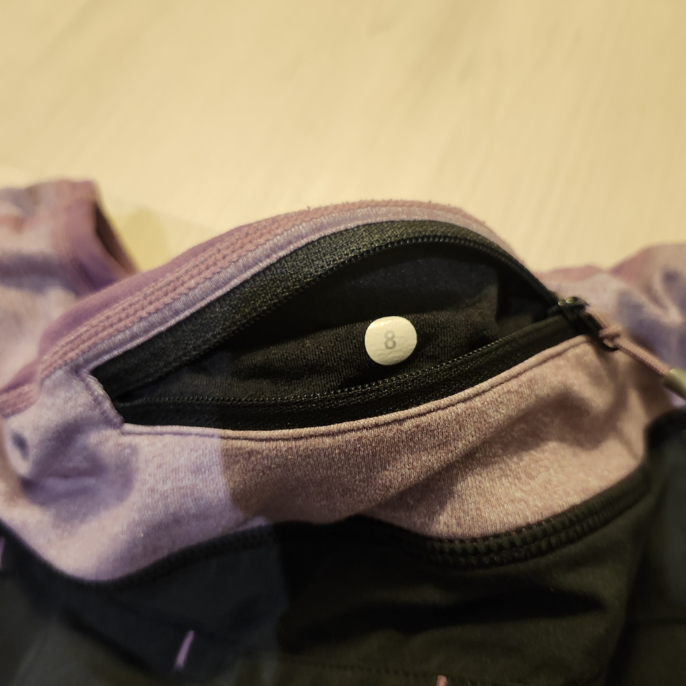 Lululemon Athletica Black and Purple Athletic Shorts Moisture-Wicking Comfort - Picture 3 of 3